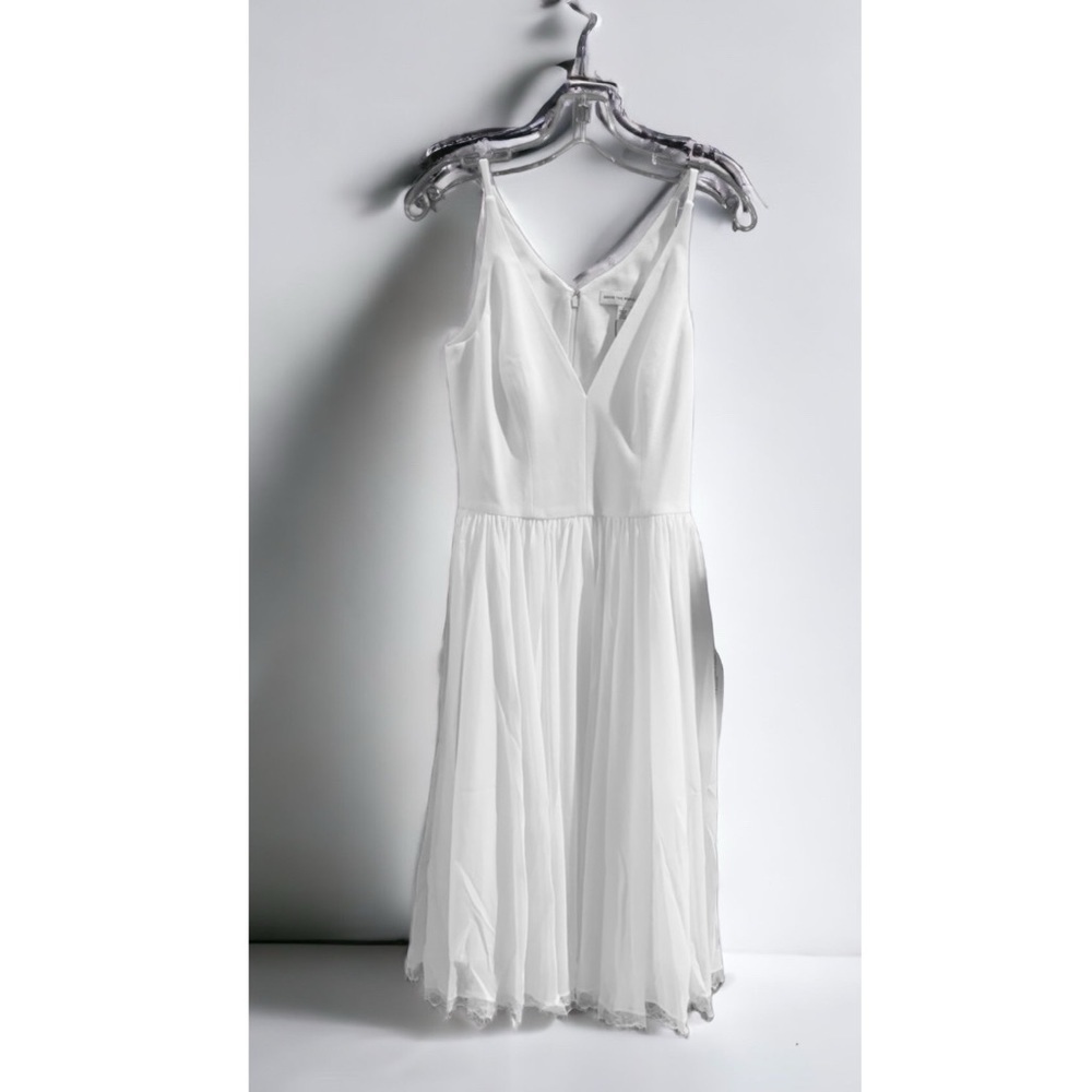DRESS The Population Alicia Chiffon A-Line V-neck Sleeveless Midi Dress NEW - Picture 6 of 10
